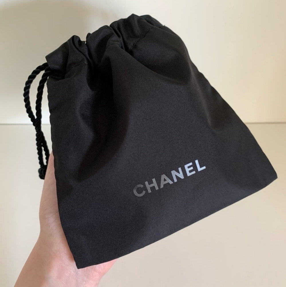 Chanel Black Drawstring Pouch Dust  Cover Bag BRAND NEW
